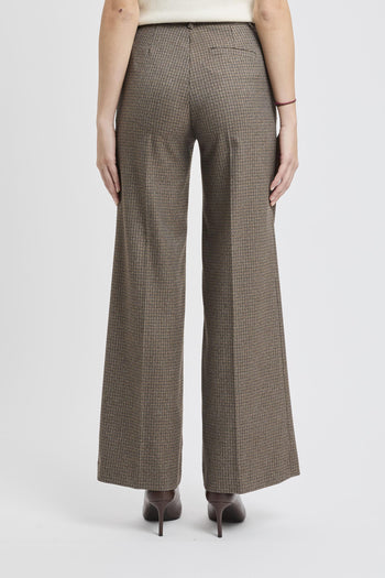 Pantalone flared con motivo a quadri - 6