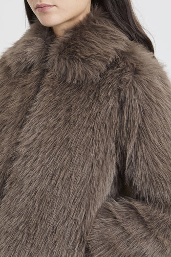 Pelliccia ecologica con zip - 3