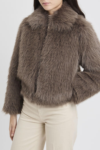 Pelliccia ecologica con zip - 4