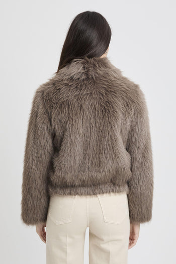 Pelliccia ecologica con zip - 5