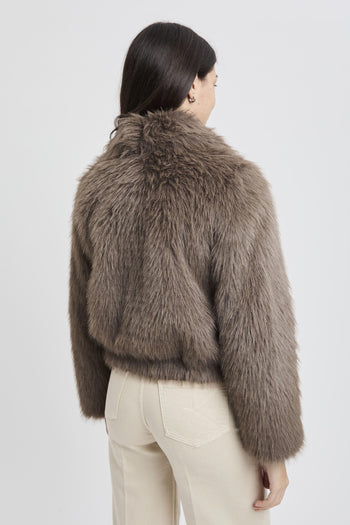 Pelliccia ecologica con zip - 6