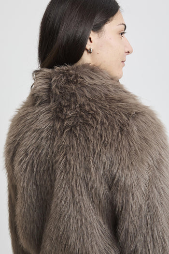 Pelliccia ecologica con zip - 7