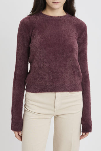 Maglia girocollo in ecopelliccia - 2