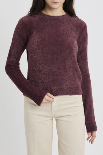 Maglia girocollo in ecopelliccia - 3