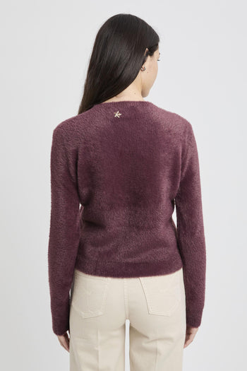 Maglia girocollo in ecopelliccia - 6