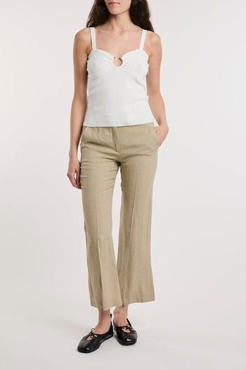 Top a coste con accessorio piercing - 2