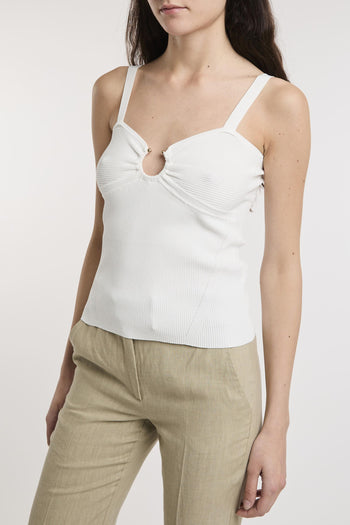 Top a coste con accessorio piercing - 4