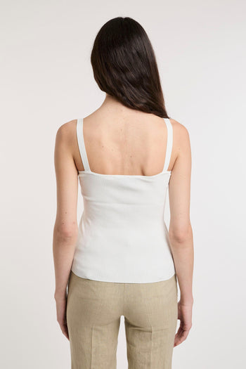 Top a coste con accessorio piercing - 5