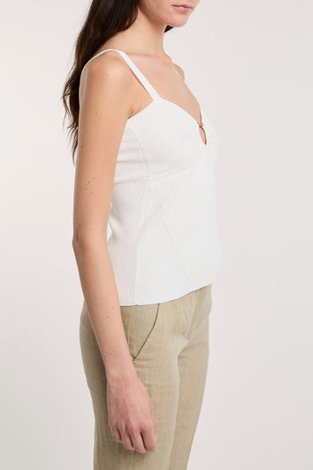 Top a coste con accessorio piercing - 6