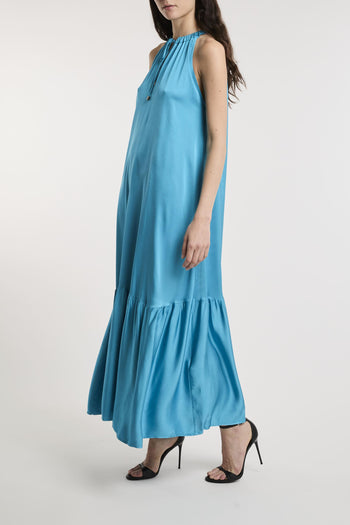 Abito lungo svasato in viscosa - 3