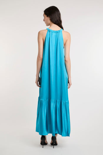 Abito lungo svasato in viscosa - 4