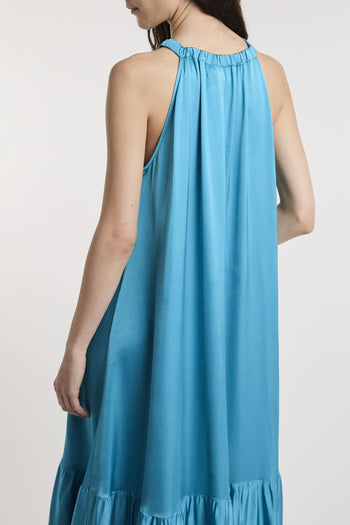 Abito lungo svasato in viscosa - 5