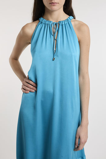 Abito lungo svasato in viscosa - 6