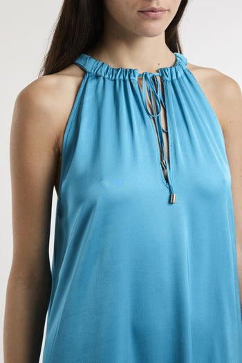 Abito lungo svasato in viscosa - 7