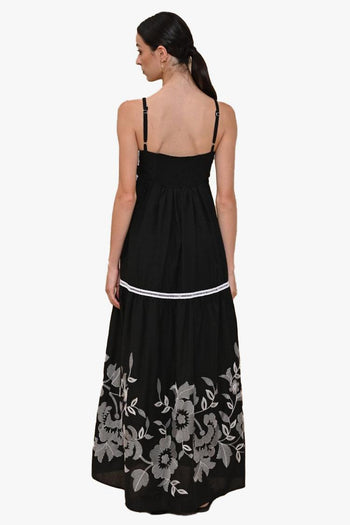 Abito lungo con ricami ed inserti crochet - 4