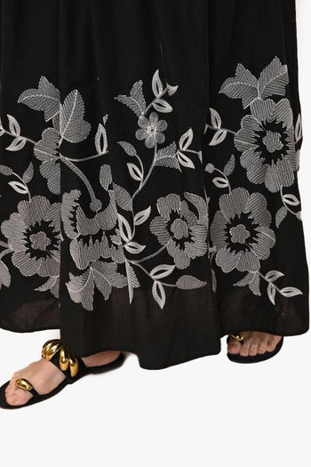 Abito lungo con ricami ed inserti crochet - 5