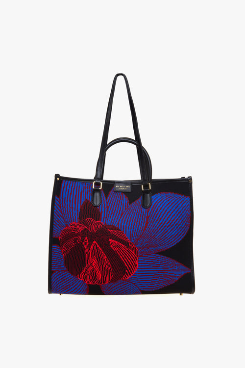 Borsa Atena-Biophilia in tessuto jaquard (misura grande)