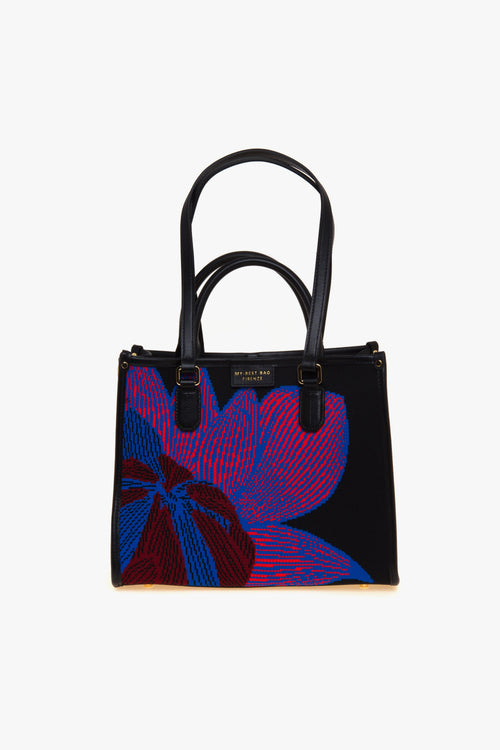 Borsa Atena-Biophilia in tessuto jaquard (misura piccola)