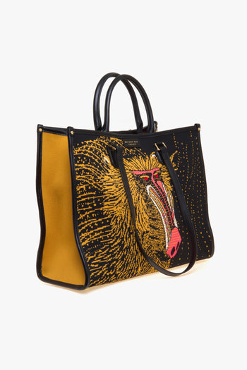 Borsa Atena-Creatures in tessuto jaquard (misura grande) BABOON - 2