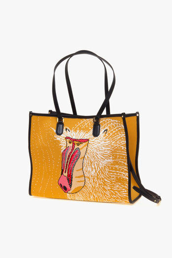 Borsa Atena-Creatures in tessuto jaquard (misura grande) BABOON - 3