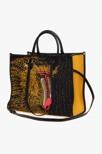 Borsa Atena-Creatures in tessuto jaquard (misura grande) BABOON - 5
