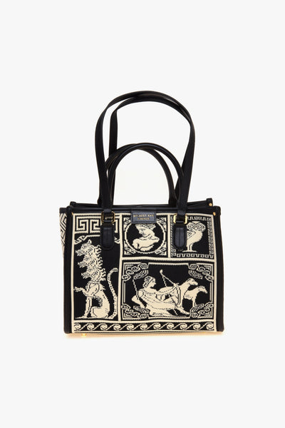 Borsa Atena-Agorà in tessuto jaquard (misura piccola)