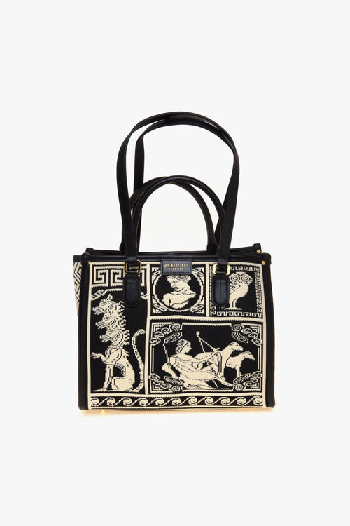 Borsa Atena-Agorà in tessuto jaquard (misura piccola)