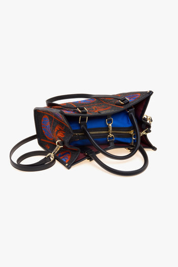 Borsa Atena-Libery in rafia ricamata (misura piccola) - 4