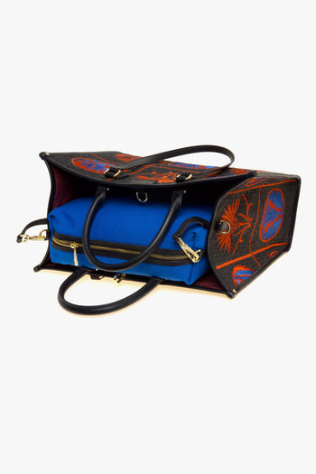 Borsa Atena-Libery in rafia ricamata (misura grande) - 3