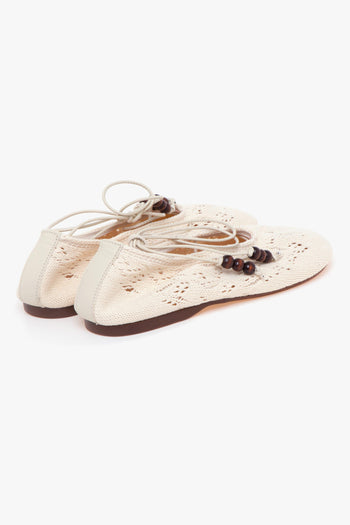 Ballerina "Rosemary" in crochet con allacciatura in caviglia - 3