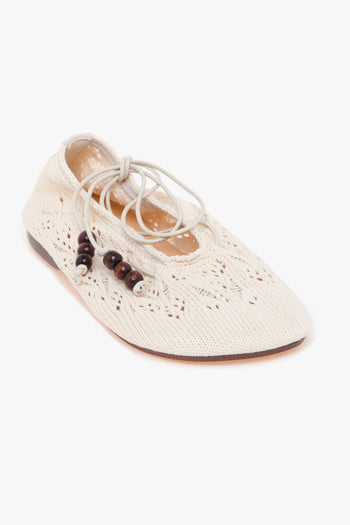 Ballerina "Rosemary" in crochet con allacciatura in caviglia - 4