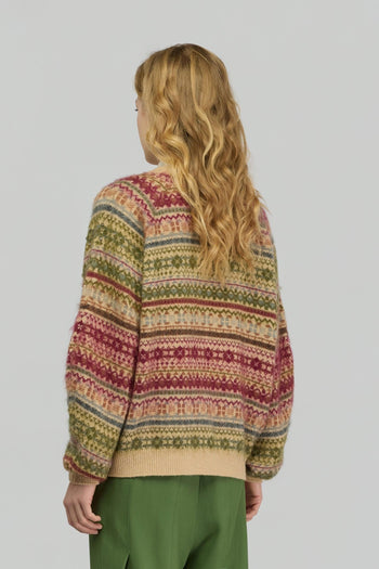 Maglia jacquarda "Inez" in misto lana - 3