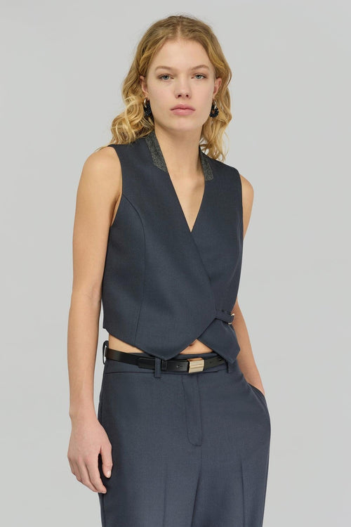 Gilet Adelia di Semicoutire in misto lana