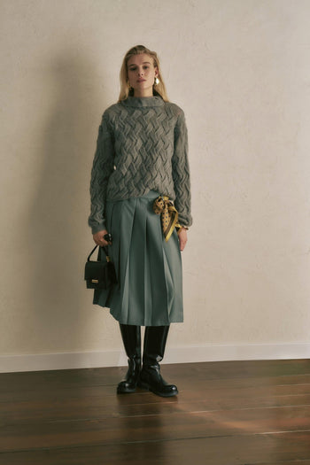 Gonna Estella di in lana a pieghe - 2