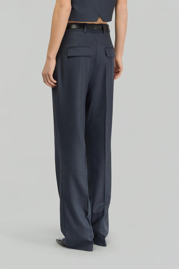 Pantalone palzazzo con piega "Agaria" in flanella - 2