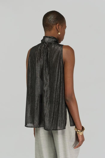 Top Josefa di in viscosa metallizzata - 2