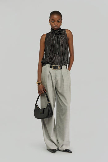 Top Josefa di in viscosa metallizzata - 3