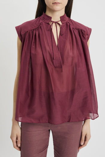 Blusa Rachel in mussola di miisto cotone - 5