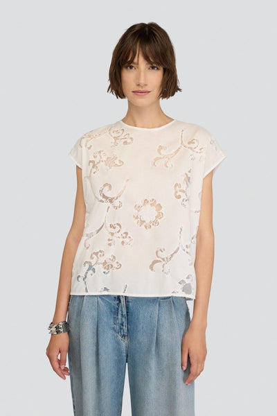 Blusa Andrea di in popeline ricamato