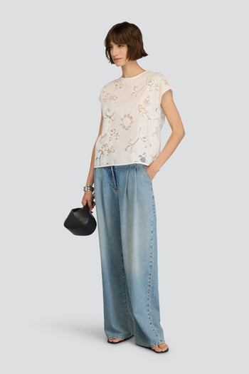 Blusa Andrea di in popeline ricamato - 2