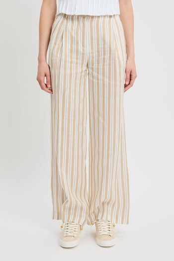 Pantalone Cressidra di a righe in cotone - 2