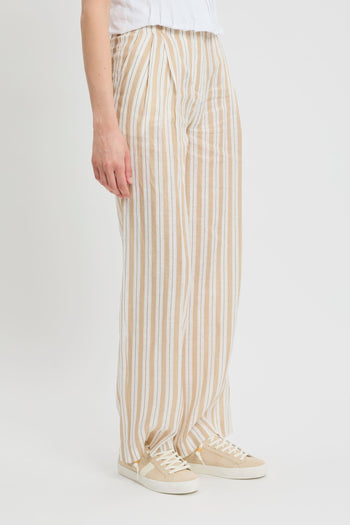 Pantalone Cressidra di a righe in cotone - 3