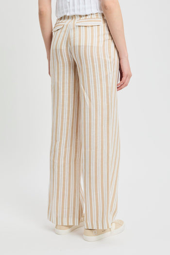 Pantalone Cressidra di a righe in cotone - 4