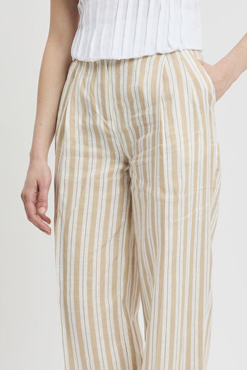 Pantalone Cressidra di a righe in cotone - 5