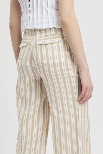 Pantalone Cressidra di a righe in cotone - 6