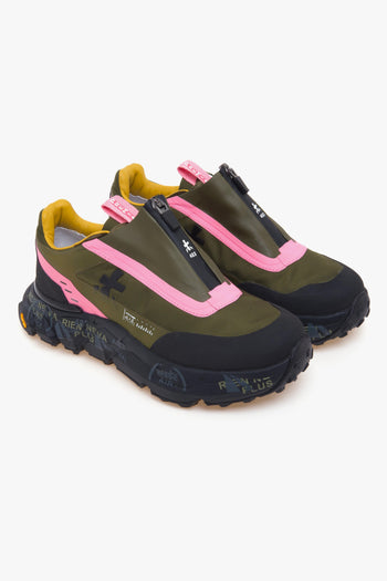 Sneaker slip-on Sciliard in tessuto con zip - 2