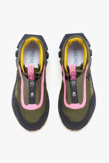 Sneaker slip-on Sciliard in tessuto con zip - 5