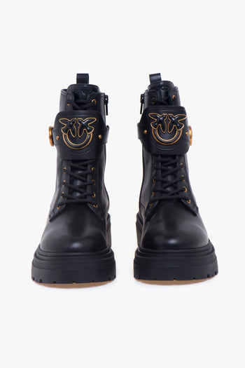 Anfibio in pelle con maxi logo - 5