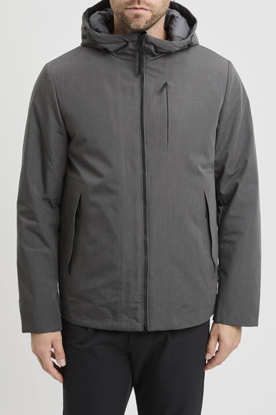 Giubbino in tessuto tecnico imbottito con cappuccio