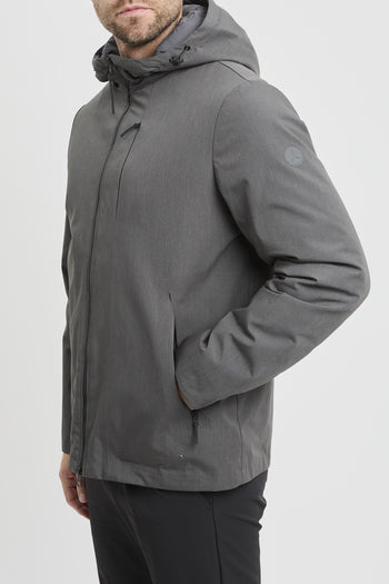 Giubbino in tessuto tecnico imbottito con cappuccio - 2